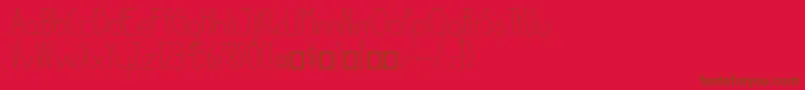 EnsureMedium Font – Brown Fonts on Red Background