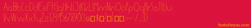 EnsureMedium Font – Orange Fonts on Red Background