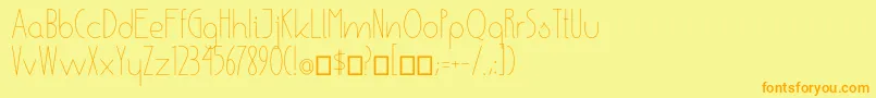 Шрифт EnsureMedium – оранжевые шрифты на жёлтом фоне