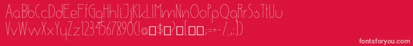 EnsureMedium Font – Pink Fonts on Red Background