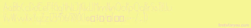 EnsureMedium-Schriftart – Rosa Schriften auf gelbem Hintergrund