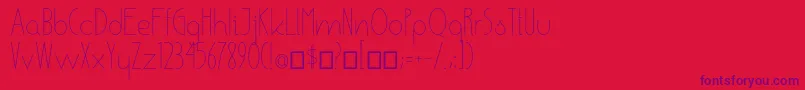 EnsureMedium Font – Purple Fonts on Red Background