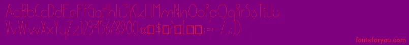 EnsureMedium Font – Red Fonts on Purple Background