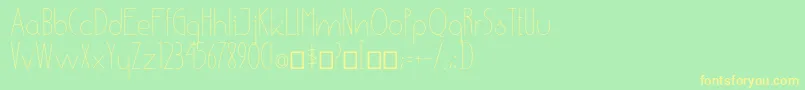 EnsureMedium Font – Yellow Fonts on Green Background