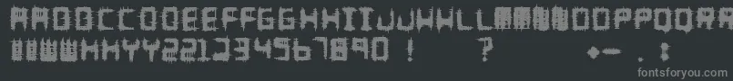 MeleeRegular-Schriftart – Graue Schriften auf schwarzem Hintergrund