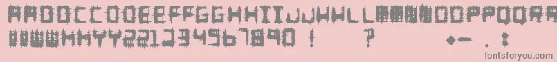MeleeRegular Font – Gray Fonts on Pink Background