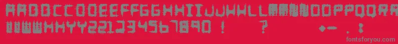 フォントMeleeRegular – 赤い背景に灰色の文字