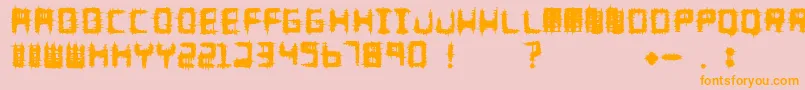 MeleeRegular Font – Orange Fonts on Pink Background