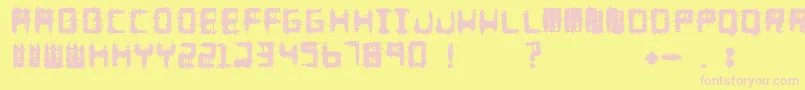 MeleeRegular Font – Pink Fonts on Yellow Background