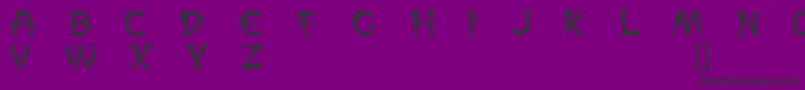 PaleosDemo Font – Black Fonts on Purple Background