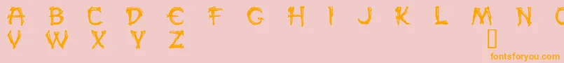 PaleosDemo Font – Orange Fonts on Pink Background