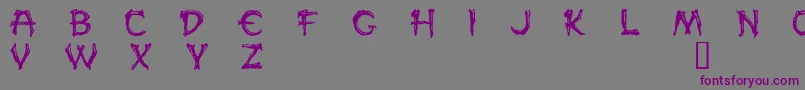 Шрифт PaleosDemo – фиолетовые шрифты на сером фоне