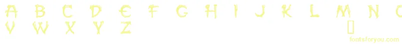 PaleosDemo-fontti – keltaiset fontit