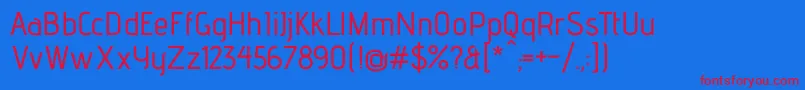 AdventproMedium Font – Red Fonts on Blue Background