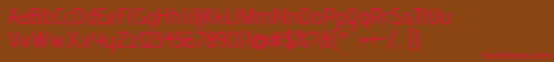 フォントAdventproMedium – 赤い文字が茶色の背景にあります。