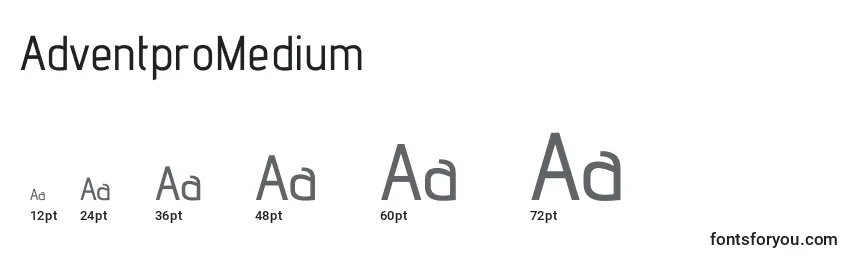 AdventproMedium Font Sizes