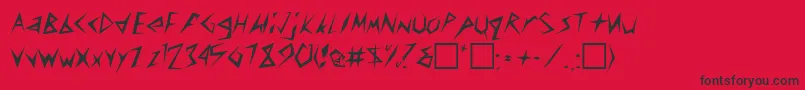 RochelleRegular Font – Black Fonts on Red Background