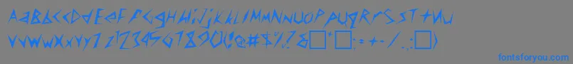 フォントRochelleRegular – 灰色の背景に青い文字