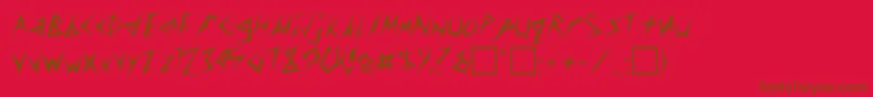Шрифт RochelleRegular – коричневые шрифты на красном фоне