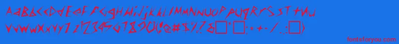 fuente RochelleRegular – Fuentes Rojas Sobre Fondo Azul
