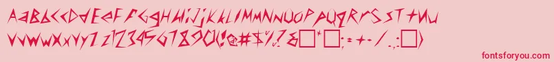 RochelleRegular Font – Red Fonts on Pink Background