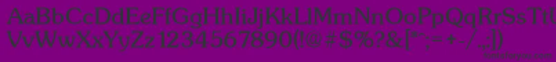 SunsetSerialRegularDb Font – Black Fonts on Purple Background