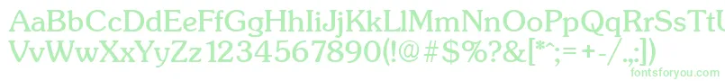 SunsetSerialRegularDb Font – Green Fonts on White Background