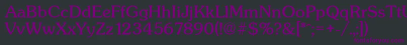 SunsetSerialRegularDb Font – Purple Fonts on Black Background