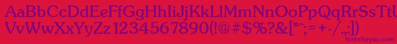 SunsetSerialRegularDb Font – Purple Fonts on Red Background