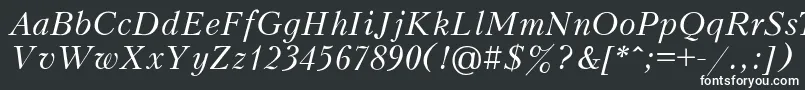 Шрифт VoltaireItalic – белые шрифты на чёрном фоне