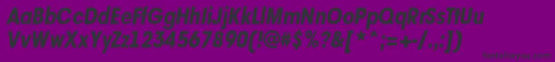 AAvantetcknrExtrabolditalic Font – Black Fonts on Purple Background