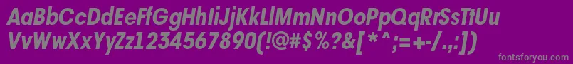 フォントAAvantetcknrExtrabolditalic – 紫の背景に灰色の文字