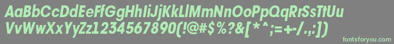 フォントAAvantetcknrExtrabolditalic – 灰色の背景に緑のフォント