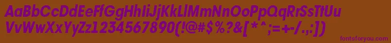 Шрифт AAvantetcknrExtrabolditalic – фиолетовые шрифты на коричневом фоне