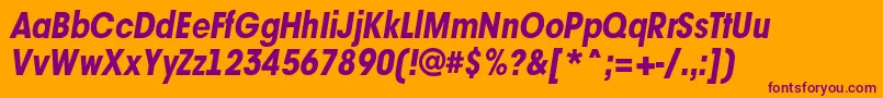 Шрифт AAvantetcknrExtrabolditalic – фиолетовые шрифты на оранжевом фоне
