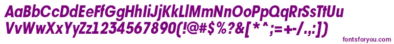 Шрифт AAvantetcknrExtrabolditalic – фиолетовые шрифты на белом фоне