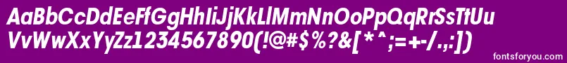 Шрифт AAvantetcknrExtrabolditalic – белые шрифты на фиолетовом фоне