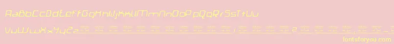 PhoneBoothCredits Font – Yellow Fonts on Pink Background