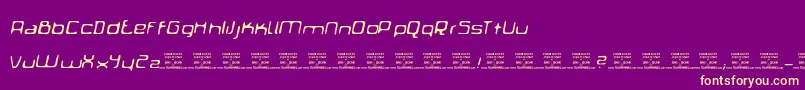 PhoneBoothCredits Font – Yellow Fonts on Purple Background