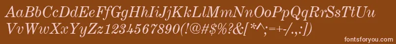 CenturyExpandedItalic Font – Pink Fonts on Brown Background