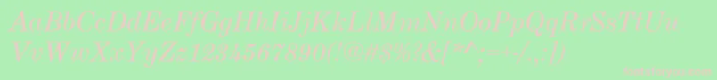 CenturyExpandedItalic Font – Pink Fonts on Green Background