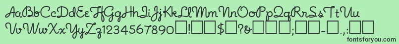 fuente Noodlescript – Fuentes Negras Sobre Fondo Verde