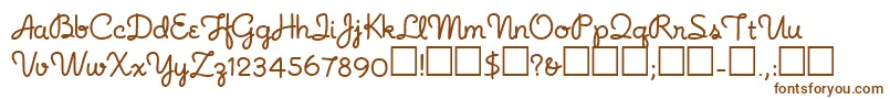 Noodlescript Font – Brown Fonts on White Background