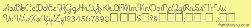 fuente Noodlescript – Fuentes Grises Sobre Fondo Amarillo