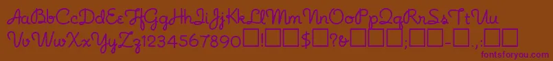 Police Noodlescript – polices violettes sur fond brun