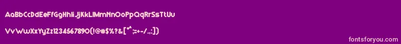 RmPlaytimeSolid-Schriftart – Rosa Schriften auf violettem Hintergrund