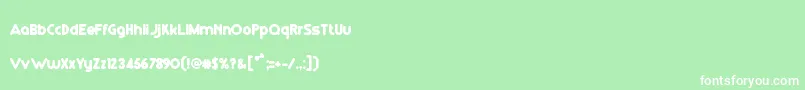 RmPlaytimeSolid Font – White Fonts on Green Background