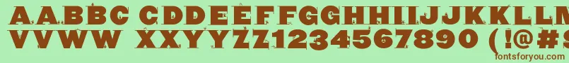 Cyclopsblax4dirk Font – Brown Fonts on Green Background