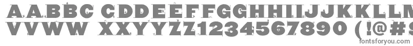 Cyclopsblax4dirk-fontti – harmaat kirjasimet valkoisella taustalla