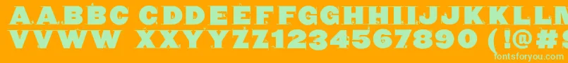 Cyclopsblax4dirk Font – Green Fonts on Orange Background